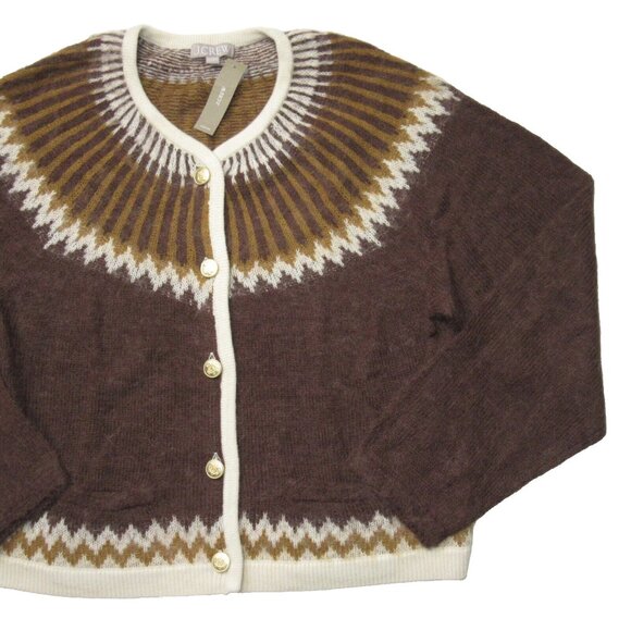 J. Crew Brown and Cream Sweater - Picture 2 of 4